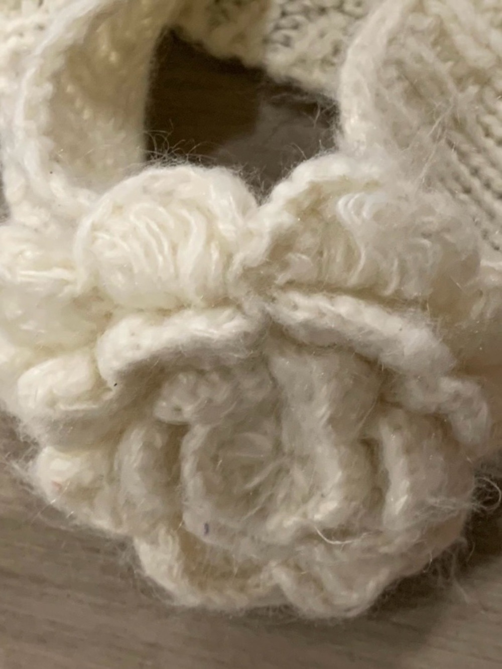 Handcrafted Cream Knit Flower Accessory - Women Accessories